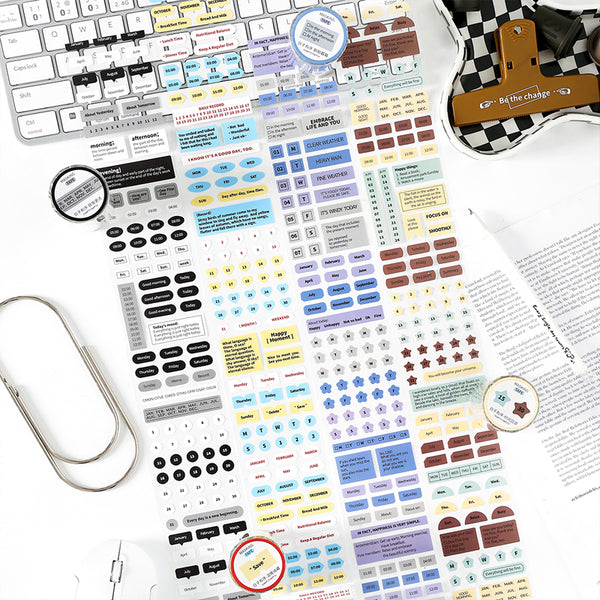 Day ordered series Die Cutting Washi Tape