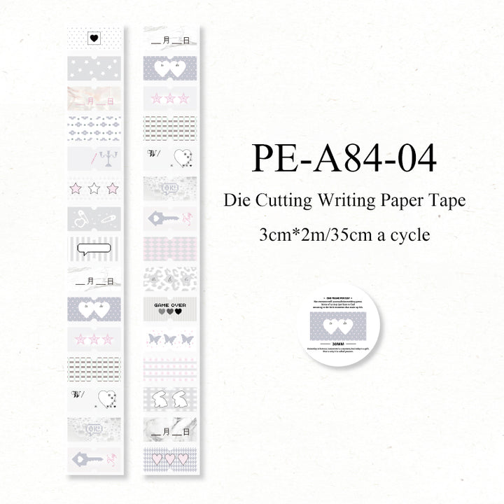 Showa Monologue series Die Cutting Writing Paper Tape – LBLYXIR