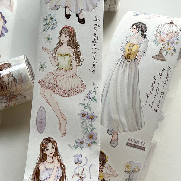 Whole Roll 5.5cm*5m Slim and graceful Washi/PET Tape