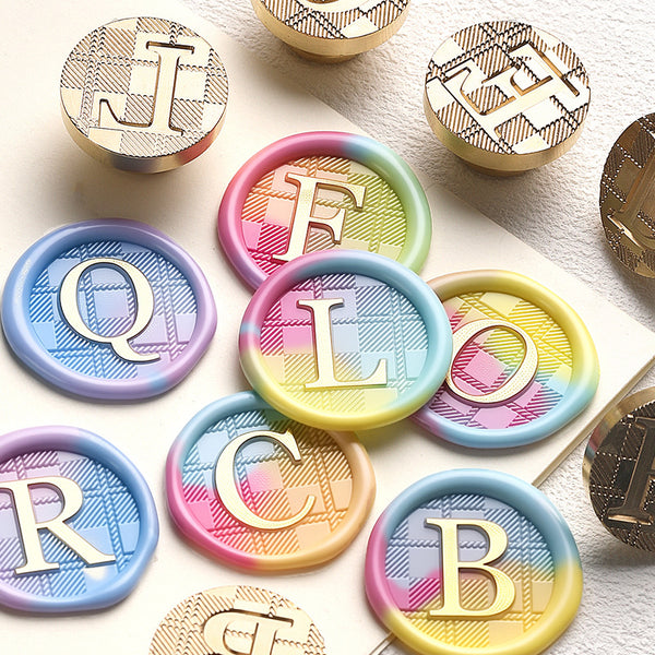 Fabric textured base letter series Wax Seal Stamp