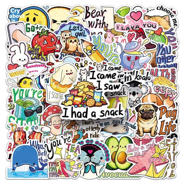 50PCS Fun English Sticker