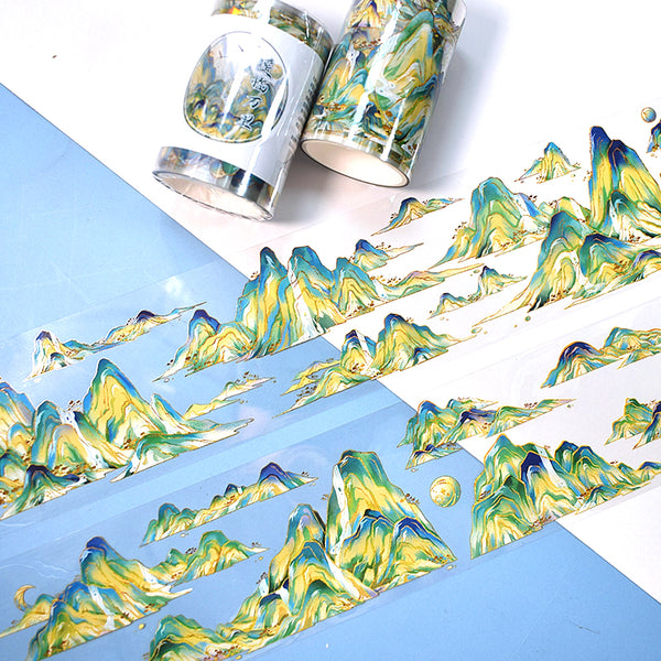 Cloud Mountain PET/Gold Stamping PET Tape