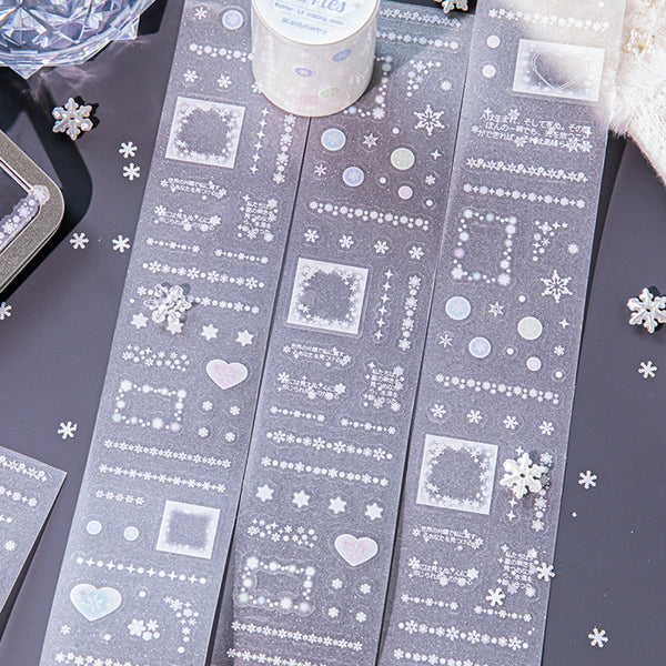 Winter Coming Series Die Cutting Flash PET Tape