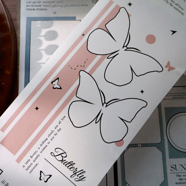 12.5cm*250cm Loose poetry collection Die Cutting Washi Tape