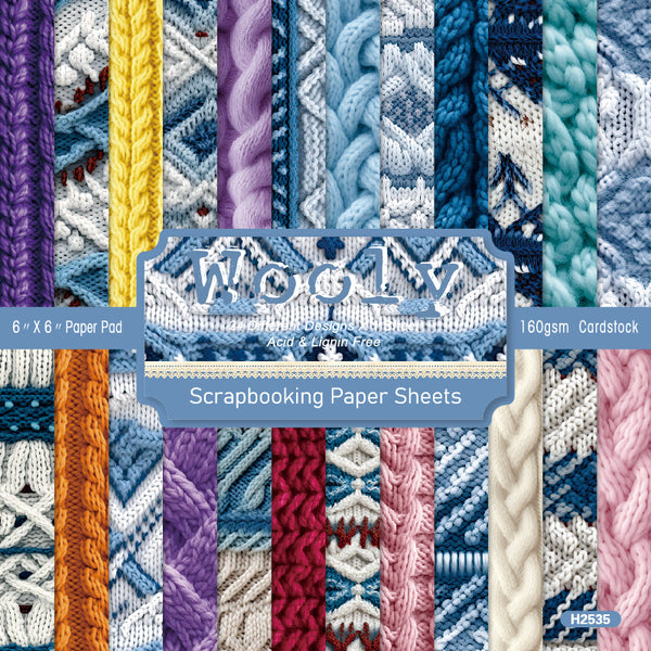 24PCS Wooly background paper