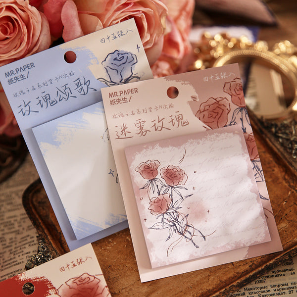 45PCS The Name of the Rose series note paper