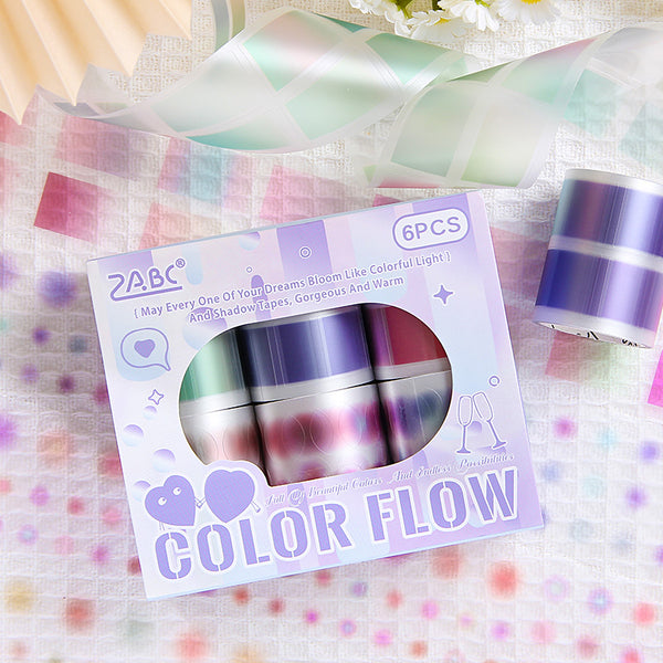 Color flow series Die Cutting Fog PET Tape set