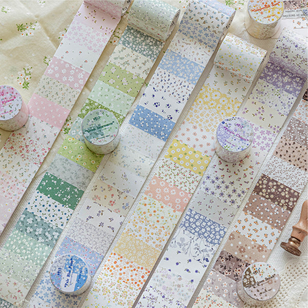 Floral Print Collection series Die Cutting White Kraft Paper Tape