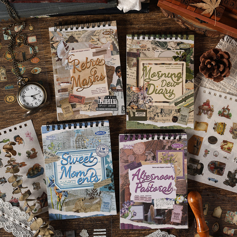 50PCS Classical Handwritten Notes series sticker book – LBLYXIR