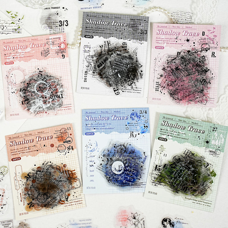 20PCS Fog Shadow Residue Series Sticker – LBLYXIR