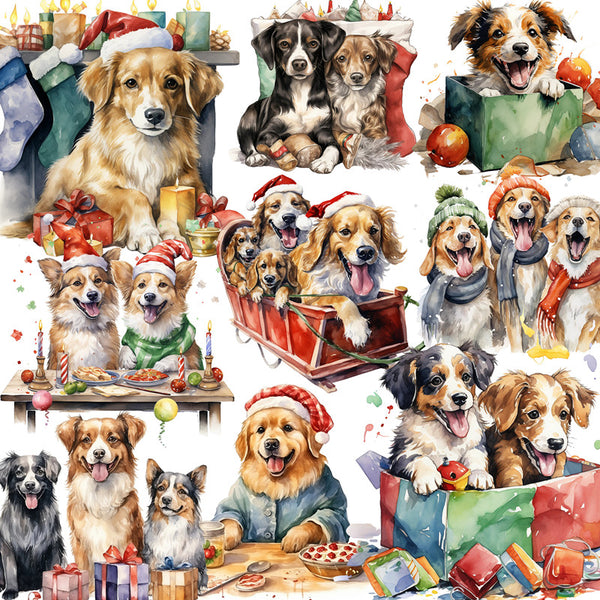 20PCS Christmas dog sticker