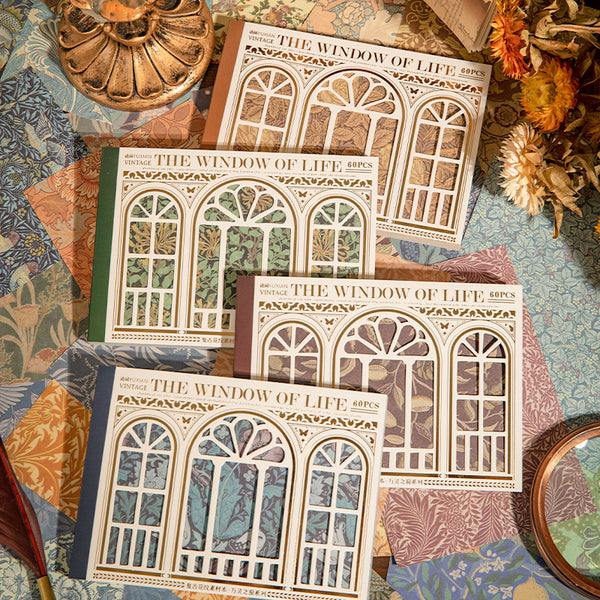 60PCS The Windows of All Souls series material paper