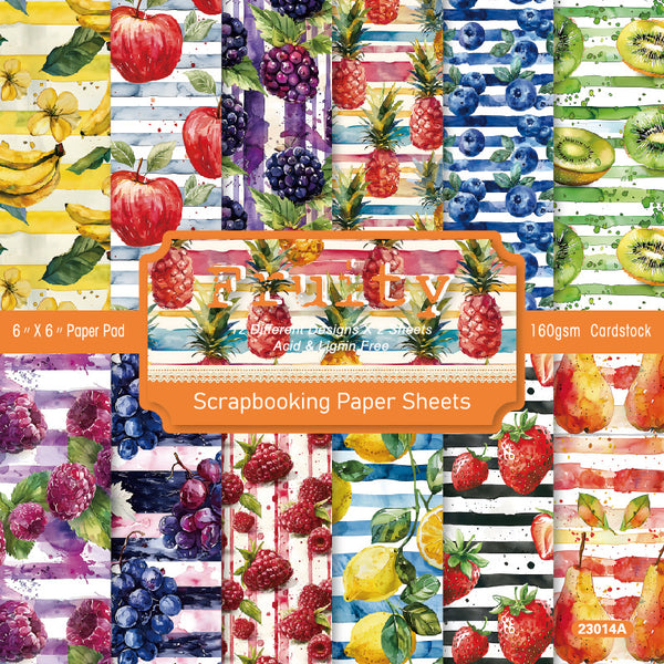 24PCS Fruity background paper