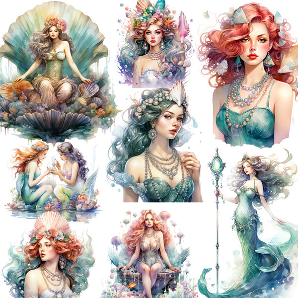 16/20PCS Mermaid sticker