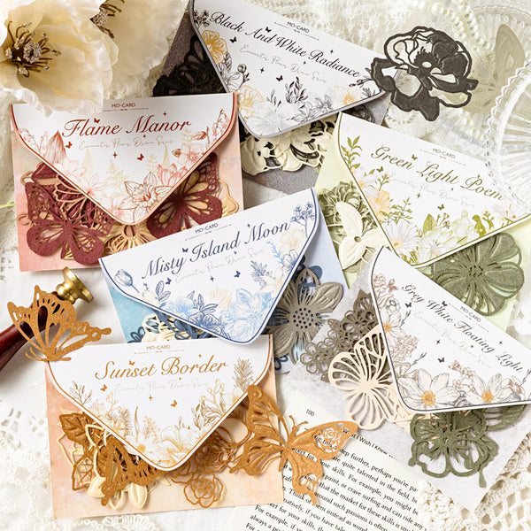 10PCS Encounter flower dream series material paper