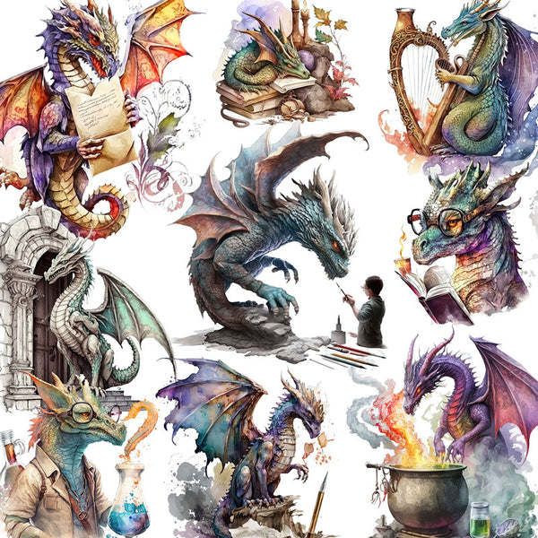 12PCS Magic Dragon sticker