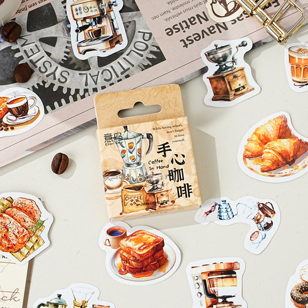 46PCS Palm coffee sticker