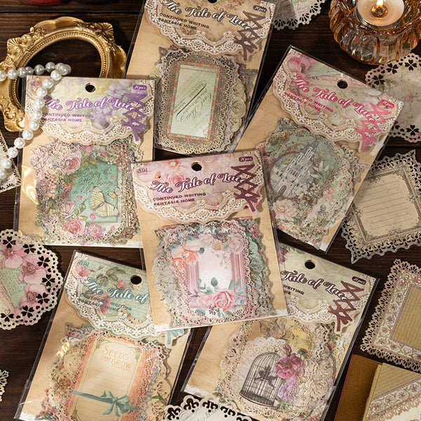 20PCS Lace Story series material paper