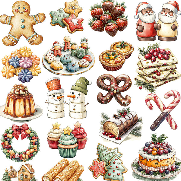 20PCS Christmas delicacies sticker