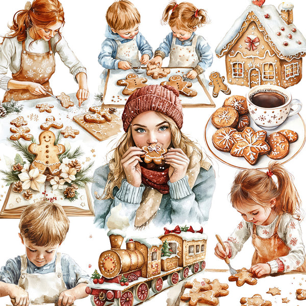 20PCS Gingerbread houses Sticker