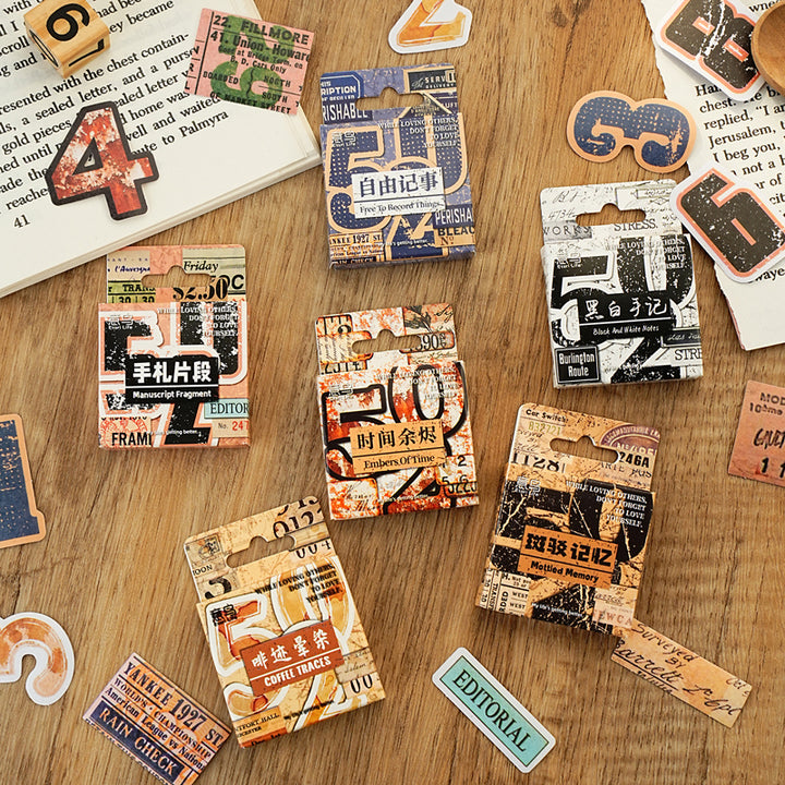 Sequense Sticker 46PCS Word sequence manuscript series sticker – LBLYXIR