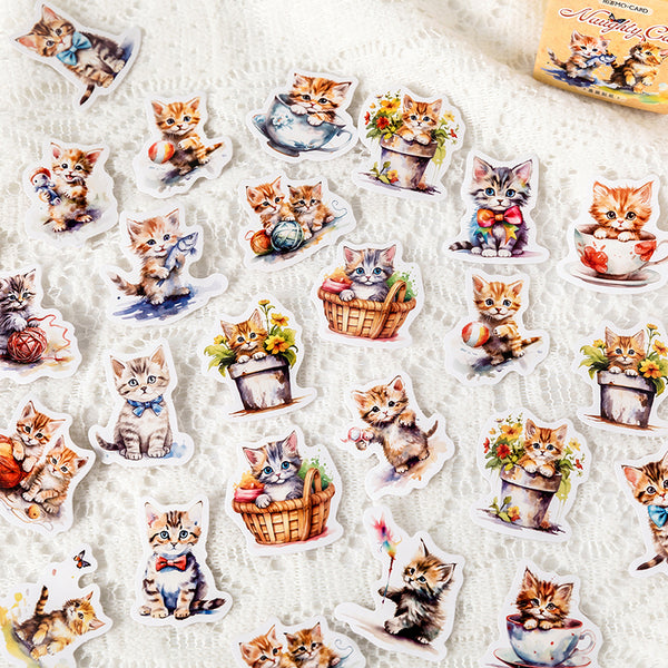 46PCS Naughty Cat series sticker