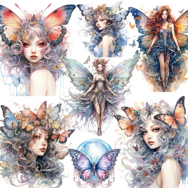 12PCS Butterfly fairy sticker