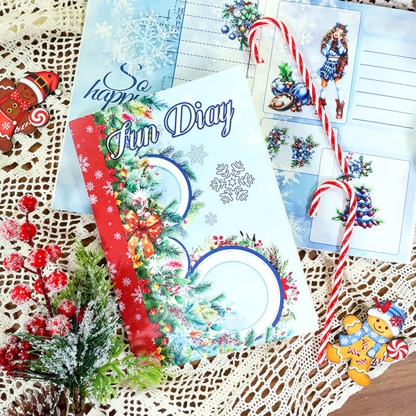 Snowflake white series Fun Record notebook