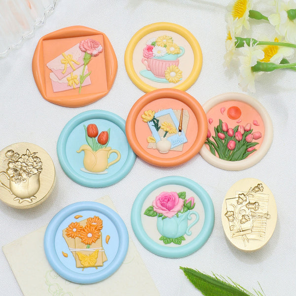 Artistic flower Series Wax Seal Stamp