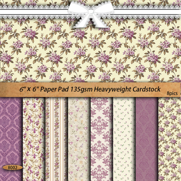 8PCS Little floral material paper
