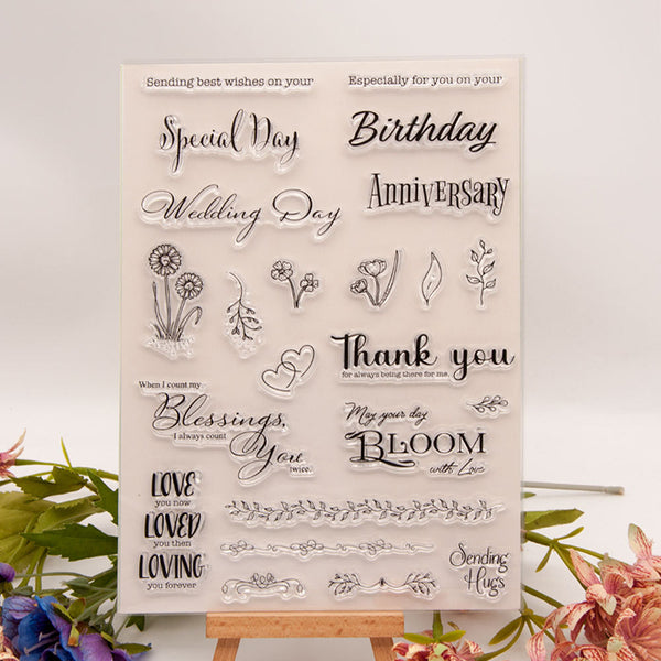 Clear silicone stamp