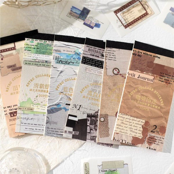 30PCS Vintage Fragment series sticker book