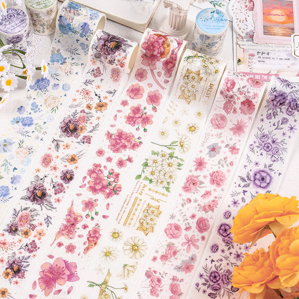 Purple mist flowers series washi tape