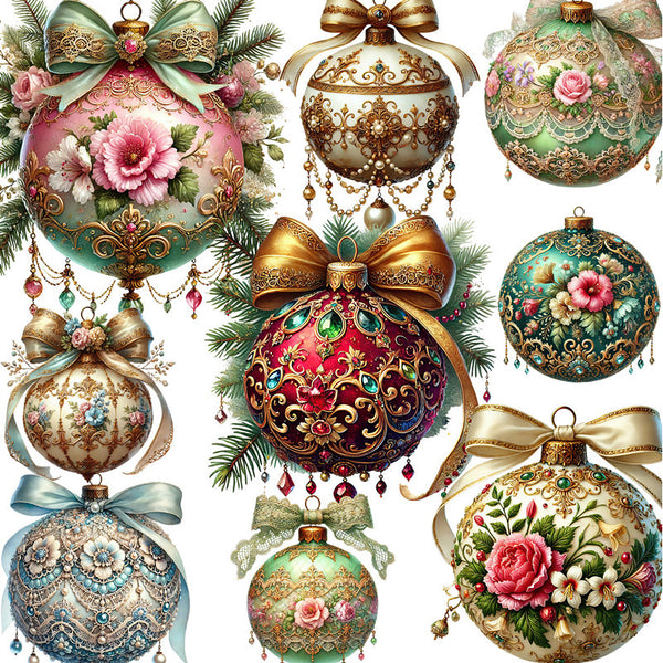 20PCS Christmas ball sticker