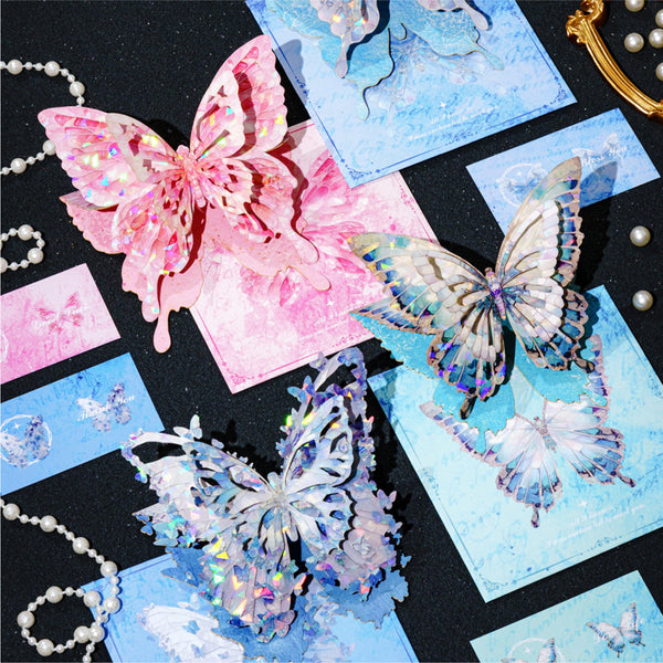 Butterfly on paper series Greeting card set