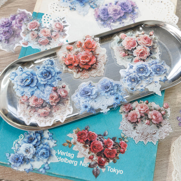 20PCS Lace bouquet series sticker