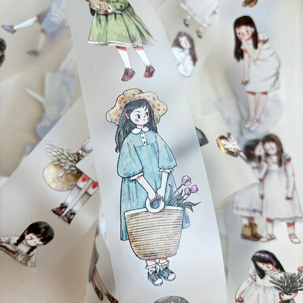 Whole Roll 4.5cm*10m Young Girl Washi/PET Tape