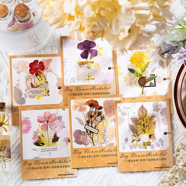 30PCS Dry flower herbalist series sticker