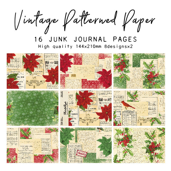 16PCS Vintage Style background paper