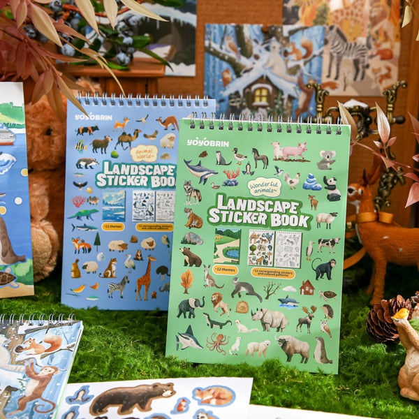 24PCS Animal party series sticker book