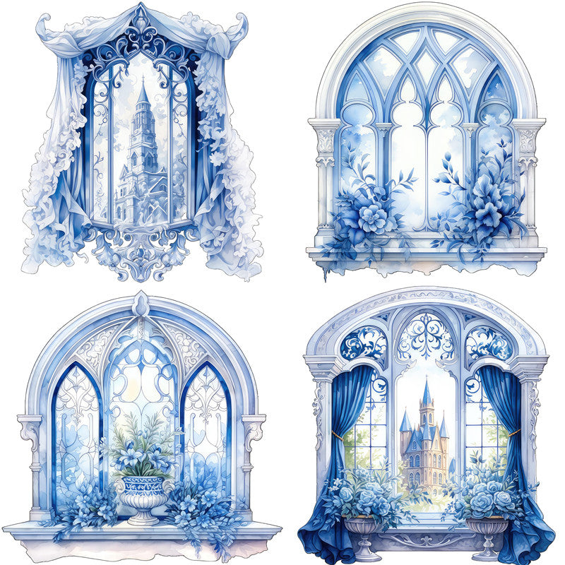 12PCS Blue window sticker – LBLYXIR