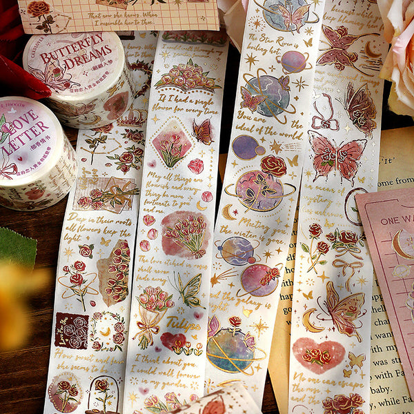 1PCS The Poem of Stars and Roses series washi tape