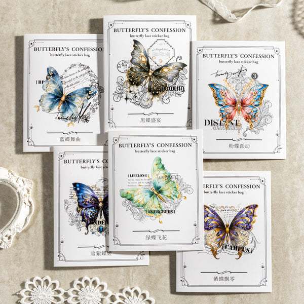 10PCS Confessions of butterflies series sticker