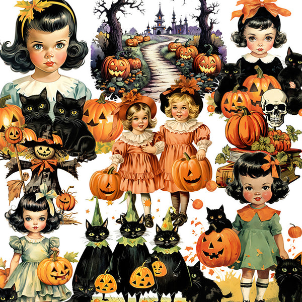 20PCS Halloween Girl sticker