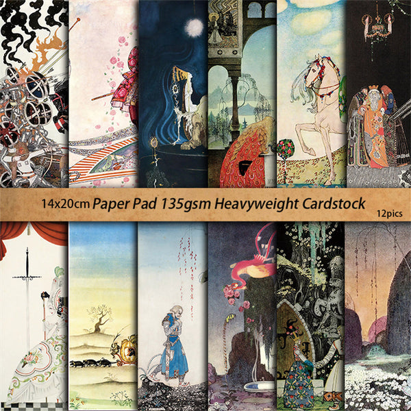 12PCS The artist fantasy material paper