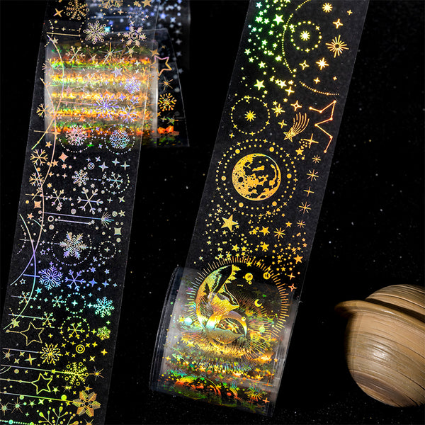 Star studded series Laser Gold PET Tape