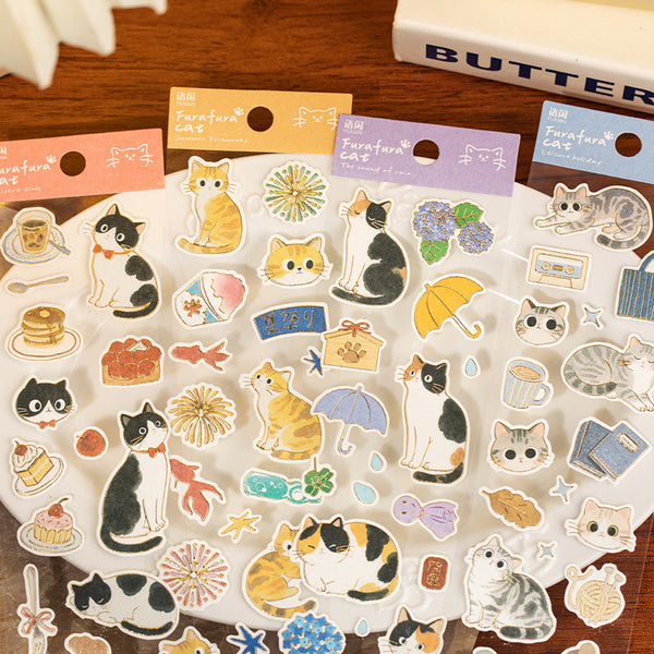 1PCS Cat Language Life Series sticker