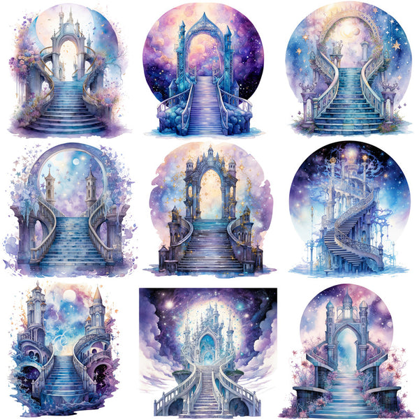 20PCS Starry castle steps sticker