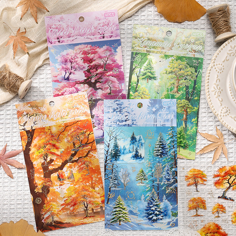 4PCS The Golden Tree Shadow Series sticker – LBLYXIR