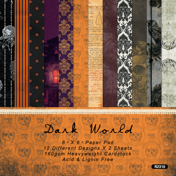 24PCS Dark World background paper